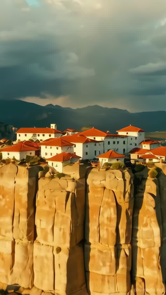 Monasteries of the Sky - Drone & Aerial AI stock